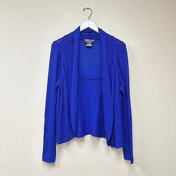 united states sweaters Sweaters - Blue Sparkle Cardigan Size Large Corpcore Office siren